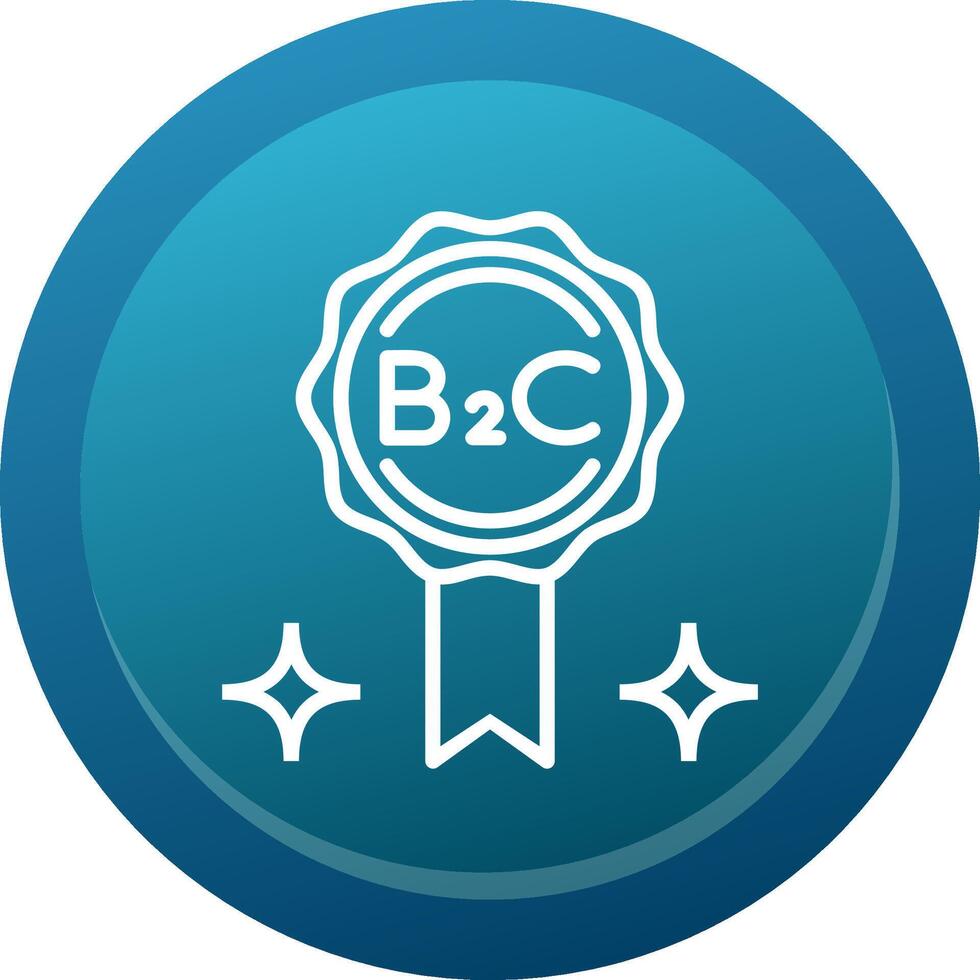 B2C Glyph Gradient Button Icon vector