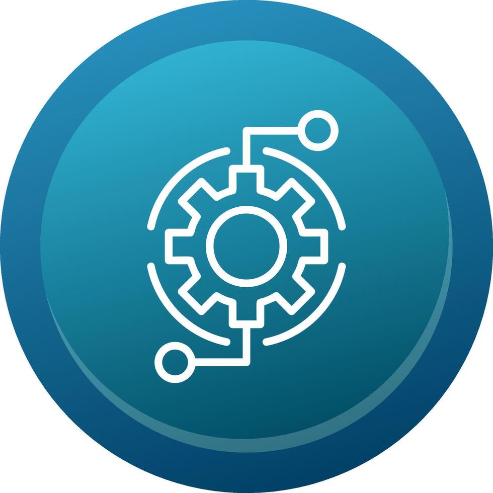 Business Automation Glyph Gradient Button Icon vector