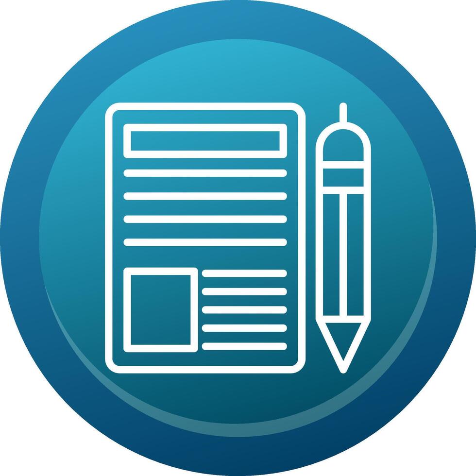 Blogger Glyph Gradient Button Icon vector