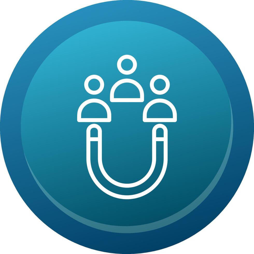 Customer Acquisition Glyph Gradient Button Icon vector