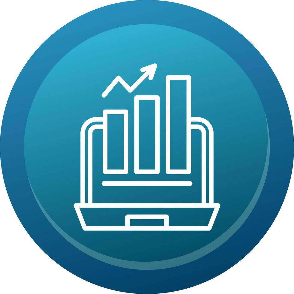 Growth Hacking Glyph Gradient Button Icon vector