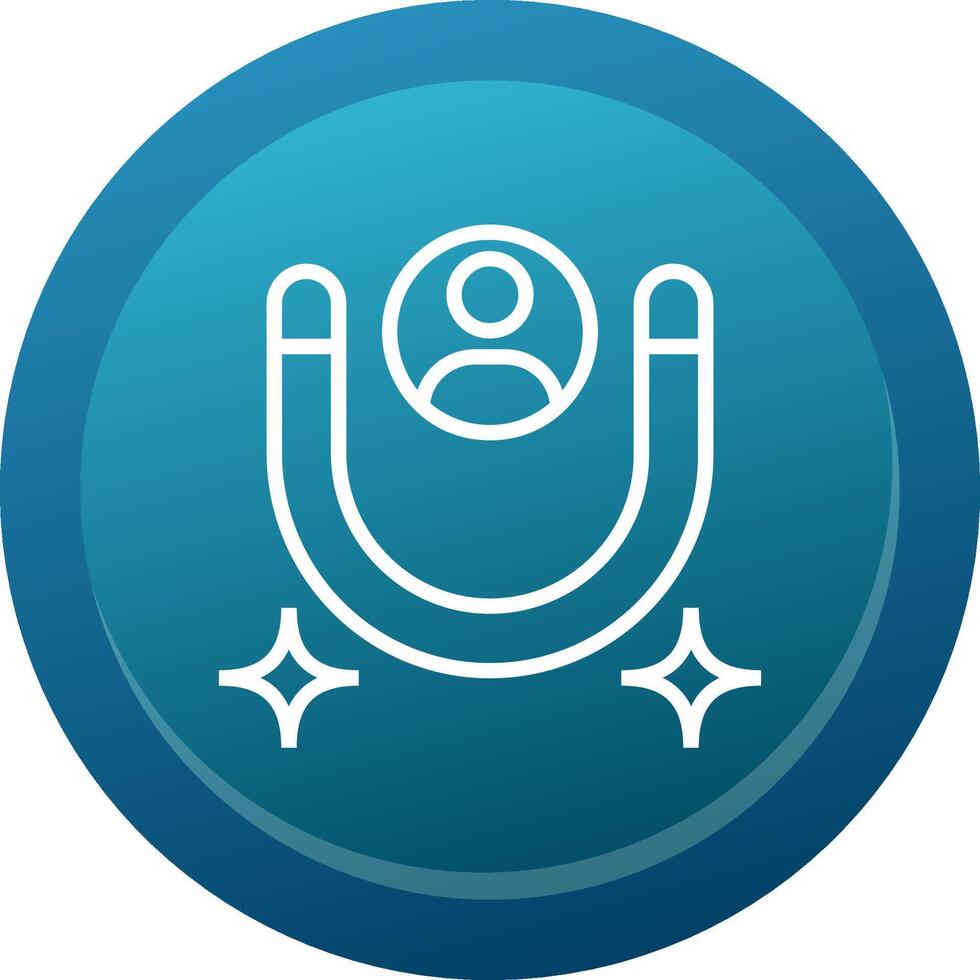 Lead Generation Glyph Gradient Button Icon vector