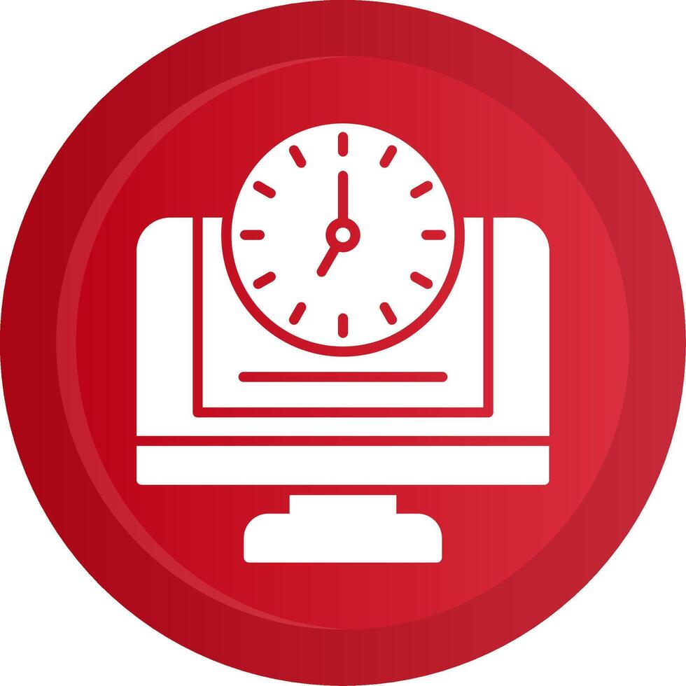 24 7 Monitoring Glyph Gradient Button Icon vector