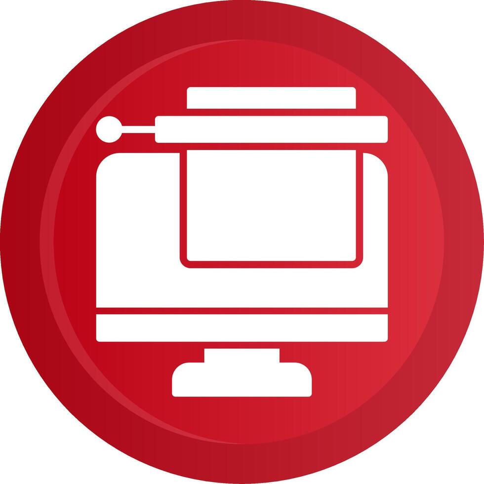 Bots Copywriting Glyph Gradient Button Icon vector