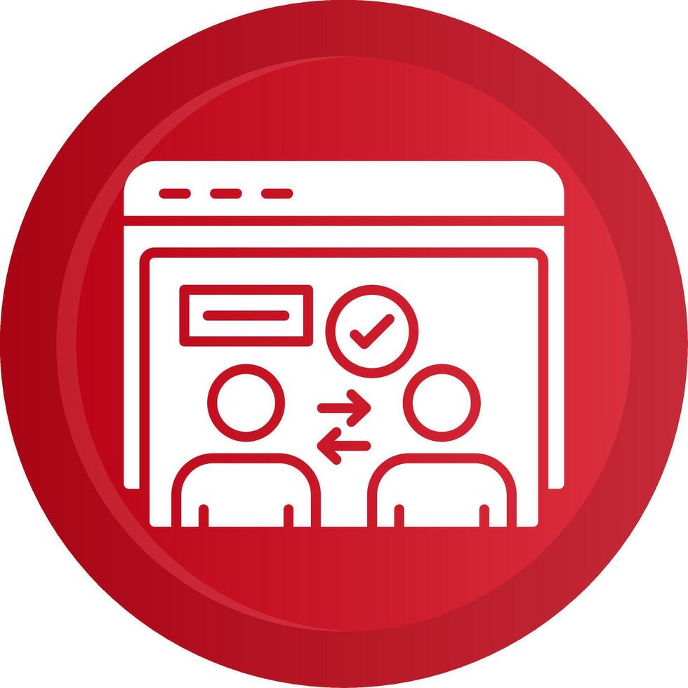 Deal Sites Glyph Gradient Button Icon vector
