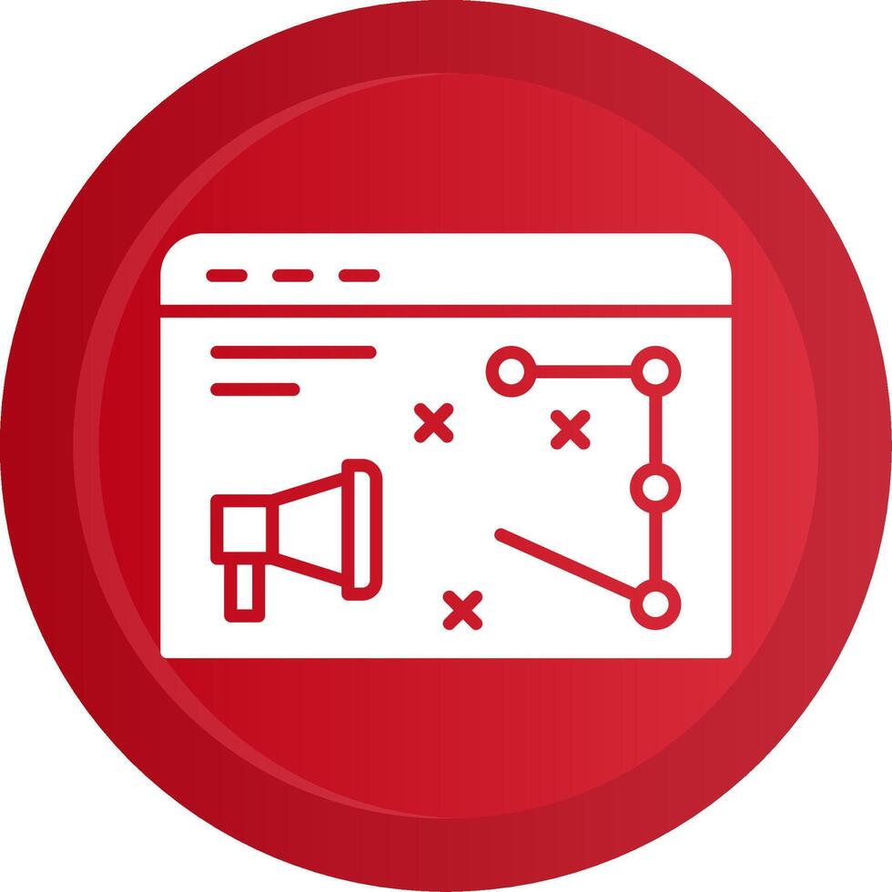 Digital Strategy Glyph Gradient Button Icon vector