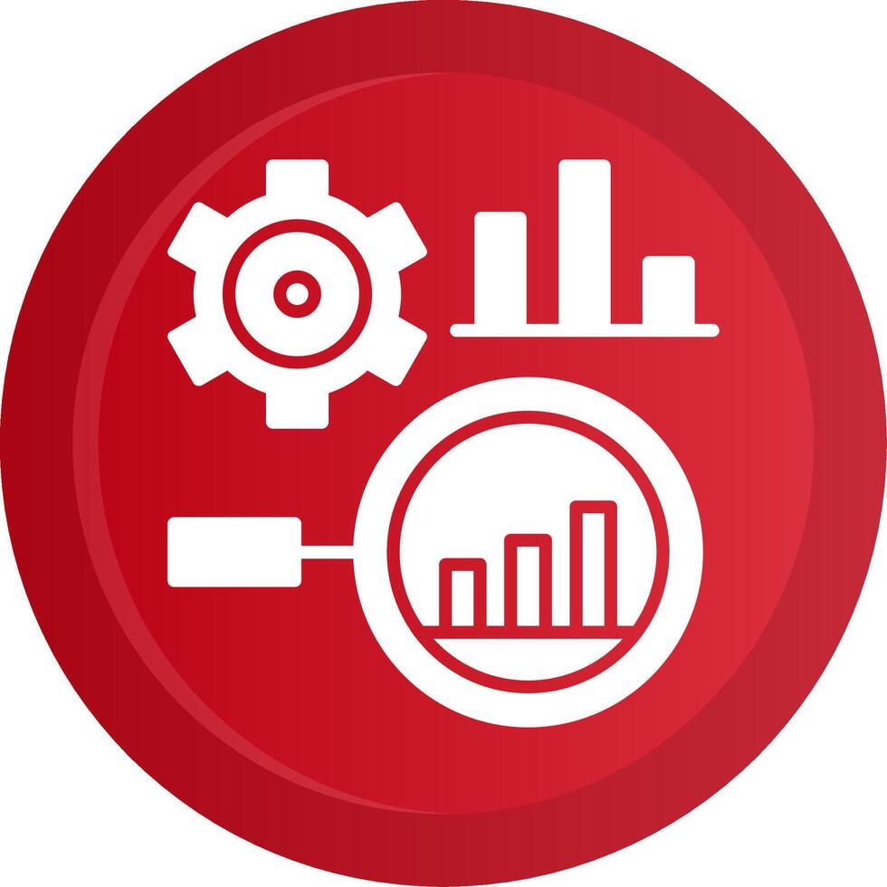 Market Research Glyph Gradient Button Icon vector