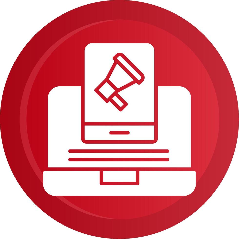Multi Screen Marketing Glyph Gradient Button Icon vector