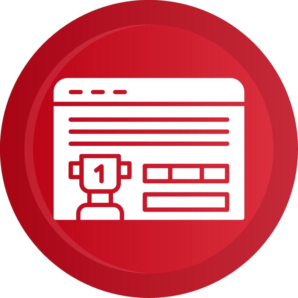 Online Contest Glyph Gradient Button Icon vector