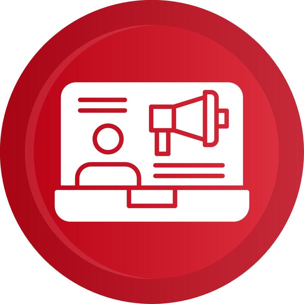 Online Influencer Glyph Gradient Button Icon vector