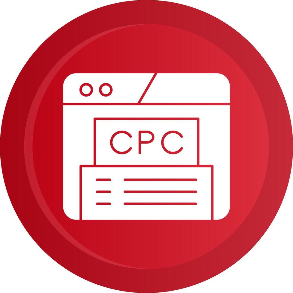 Cpc Glyph Gradient Button Icon vector