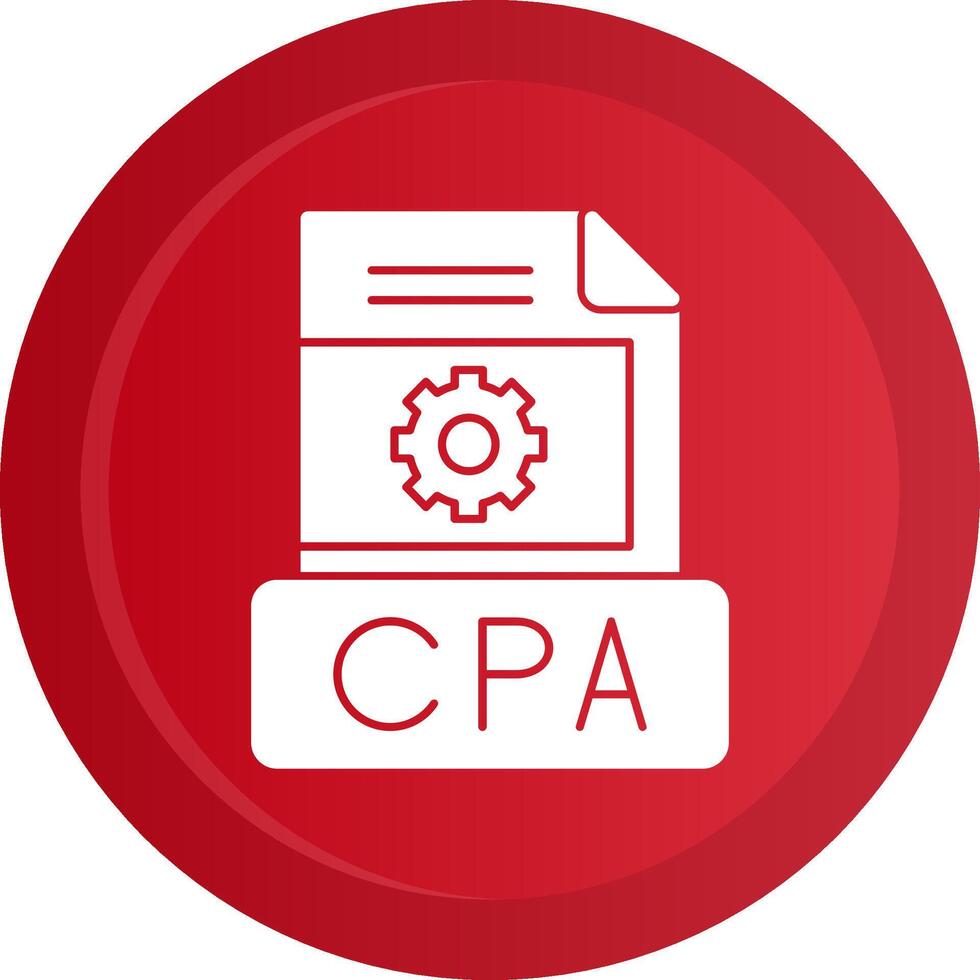 Cpa Glyph Gradient Button Icon vector