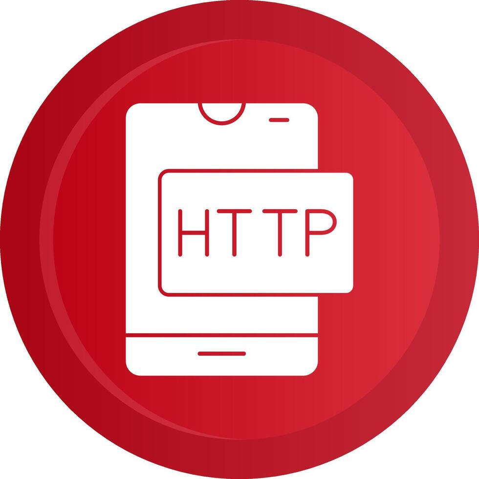 Http Glyph Gradient Button Icon vector