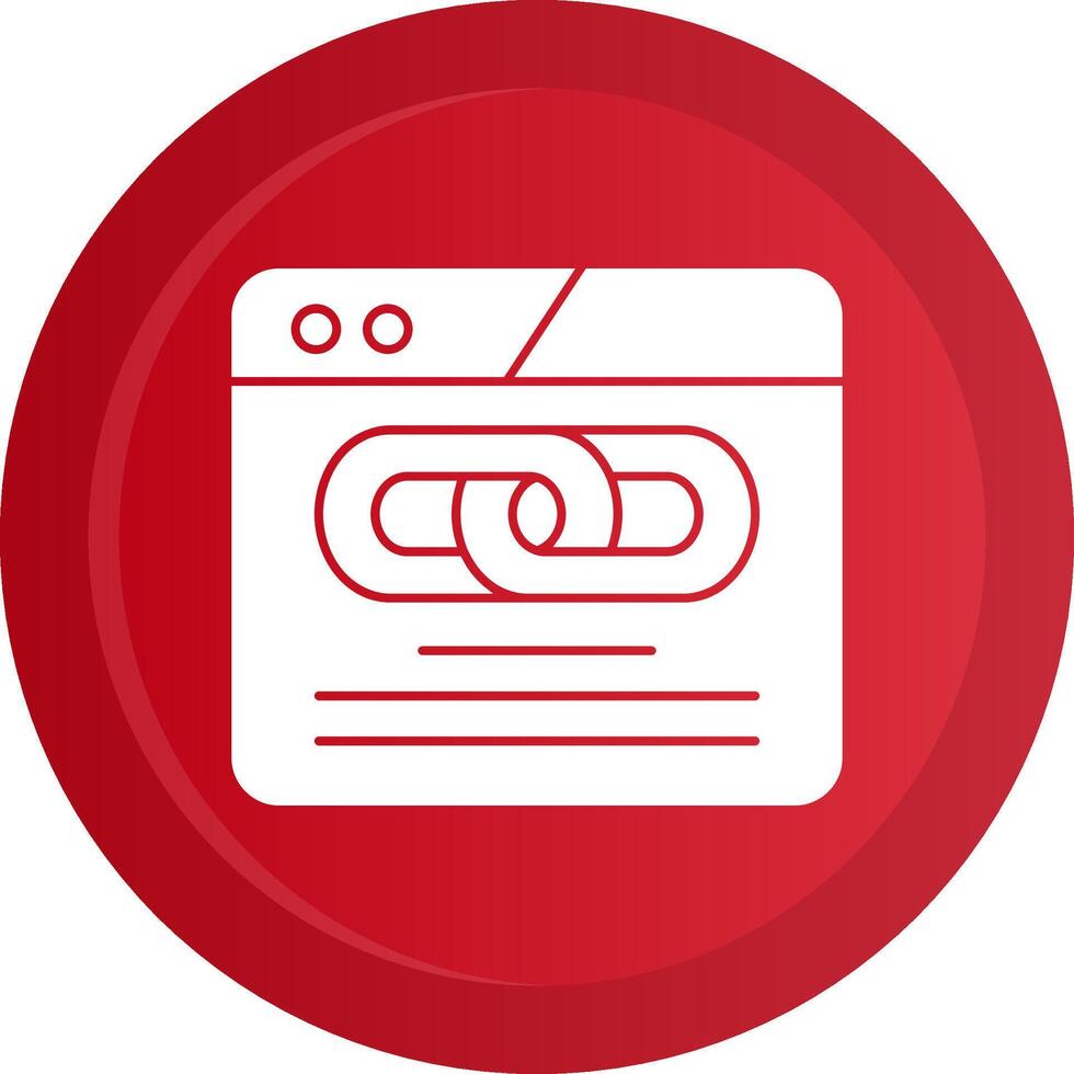 Hyperlink Glyph Gradient Button Icon vector