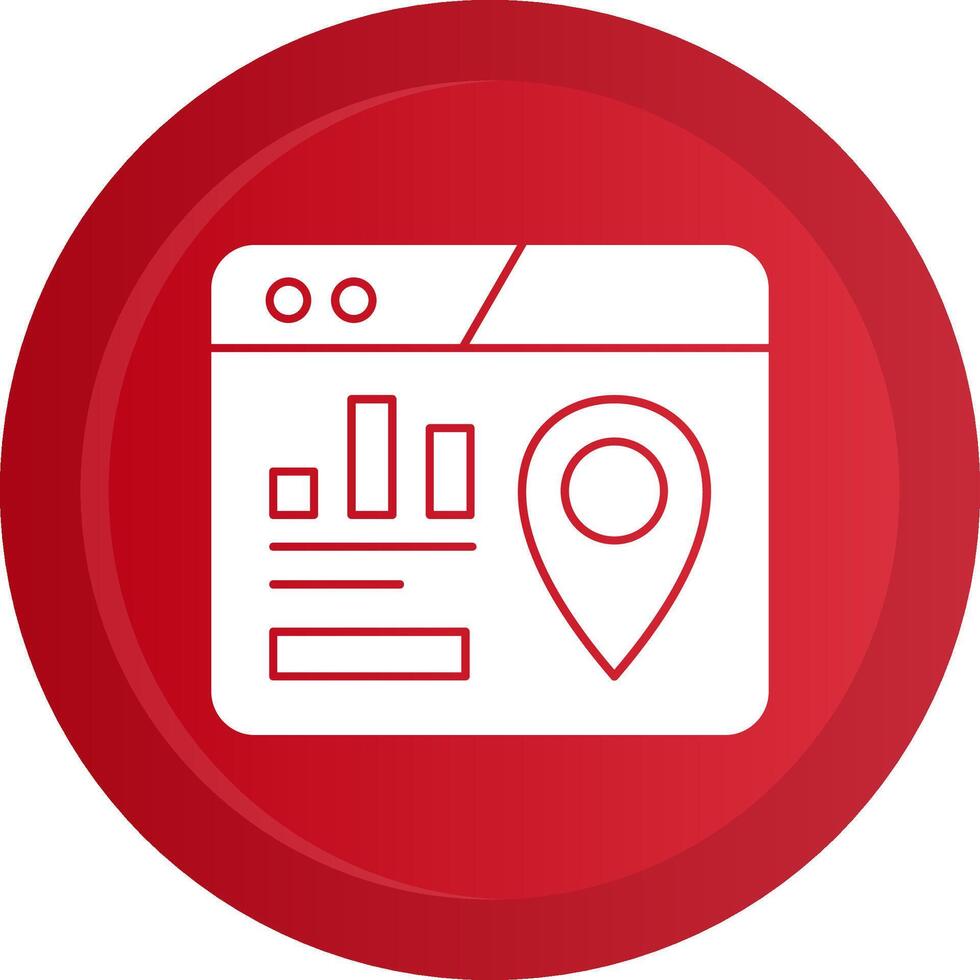 Map Pack Glyph Gradient Button Icon vector