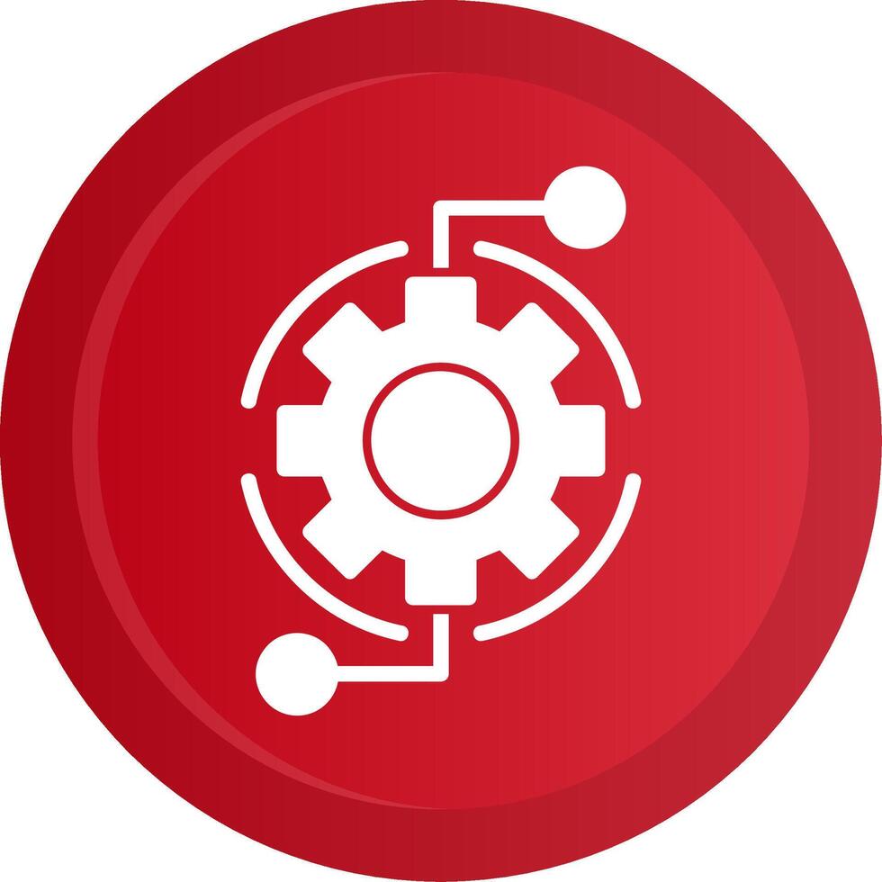 Business Automation Glyph Gradient Button Icon vector