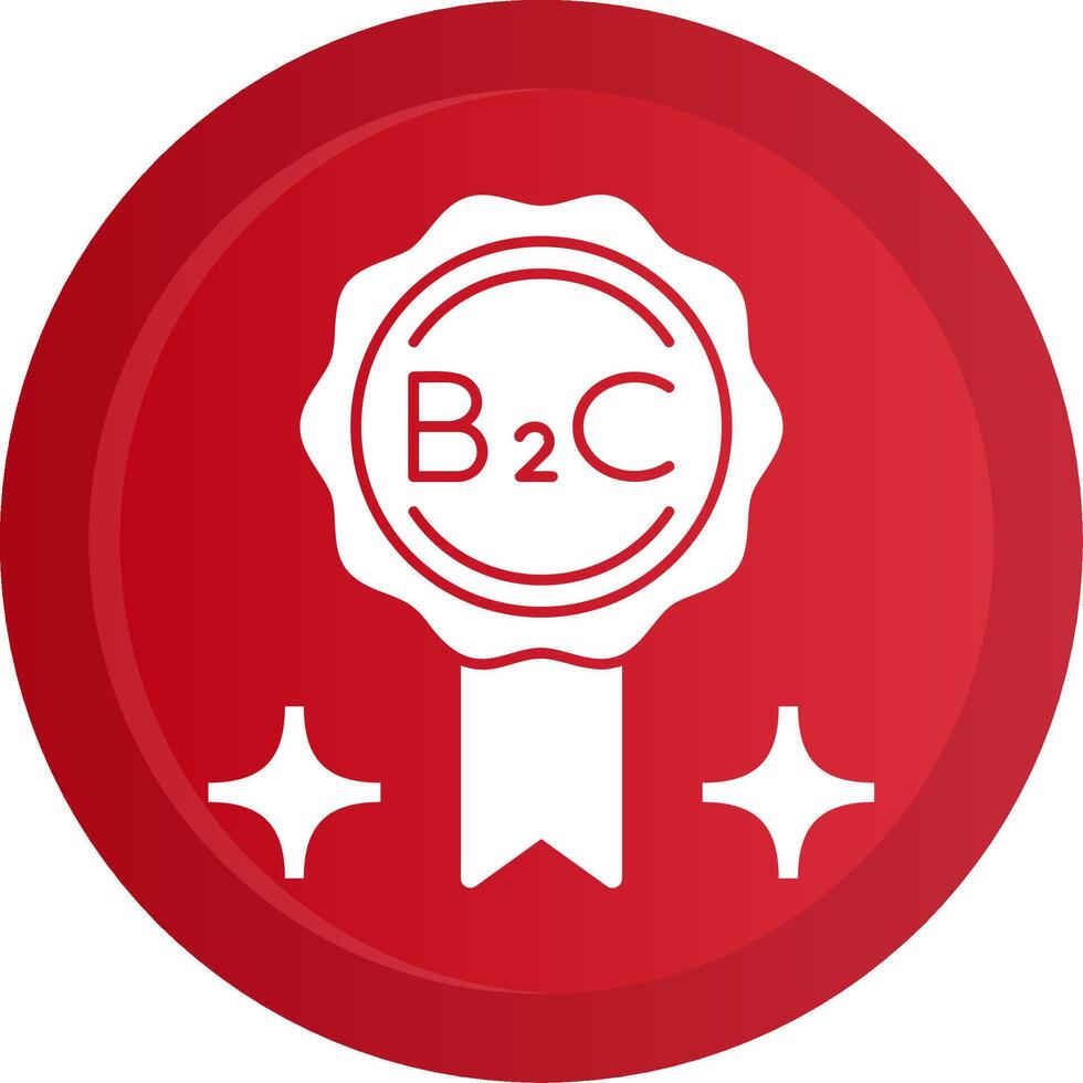 B2C Glyph Gradient Button Icon vector