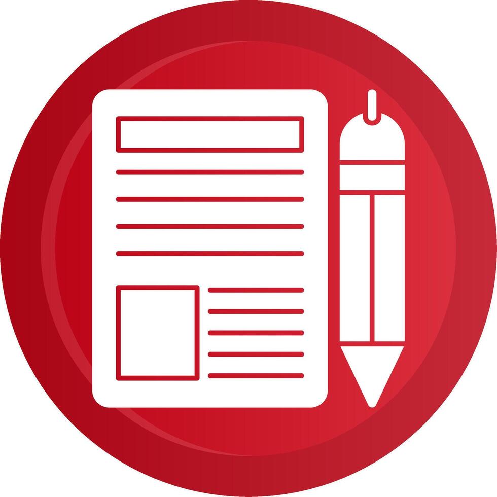 Blogger Glyph Gradient Button Icon vector