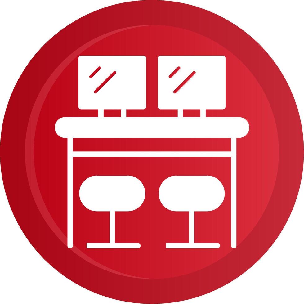 Co Work Space Glyph Gradient Button Icon vector
