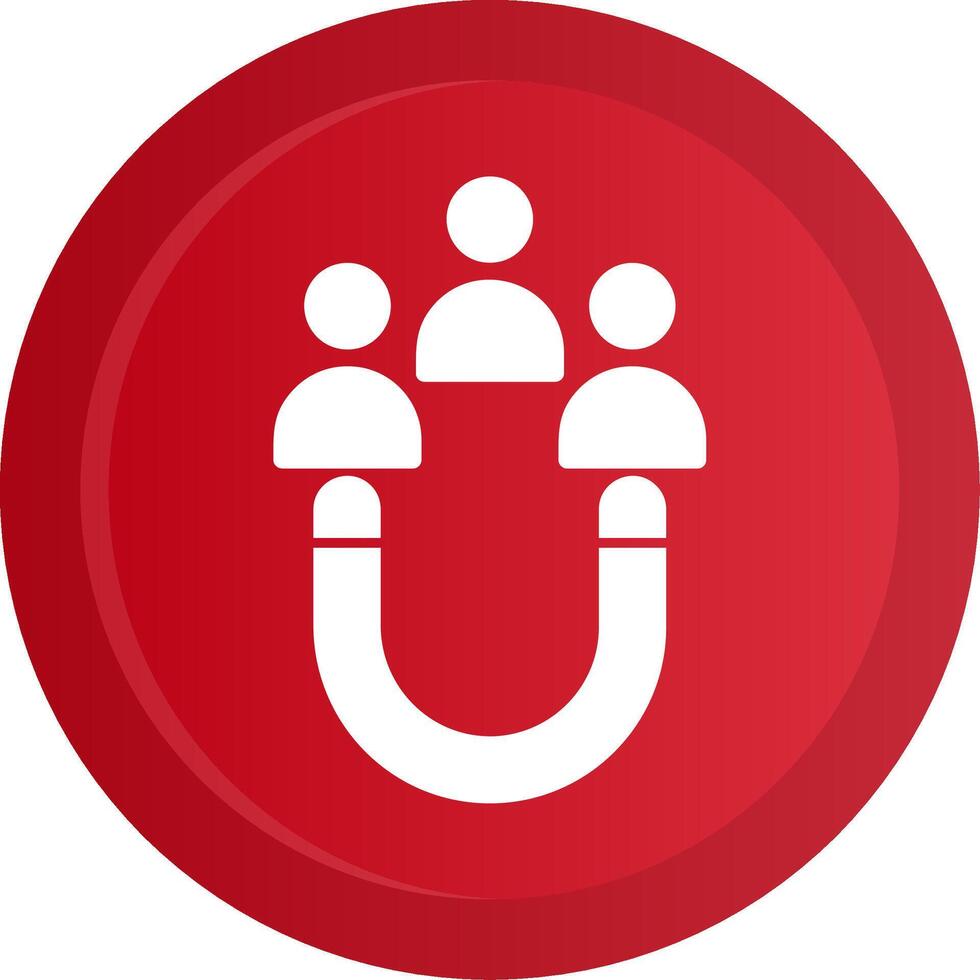 Customer Acquisition Glyph Gradient Button Icon vector