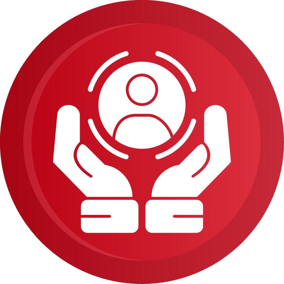Customer Retention Glyph Gradient Button Icon vector