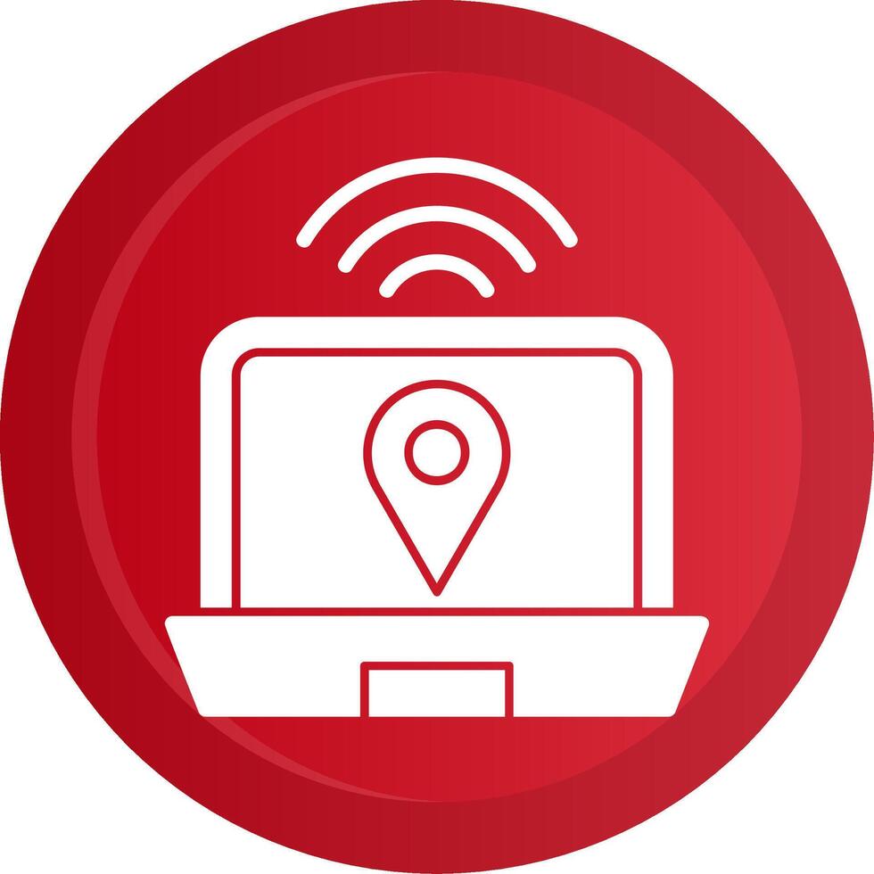 Digital Nomad Hub Glyph Gradient Button Icon vector