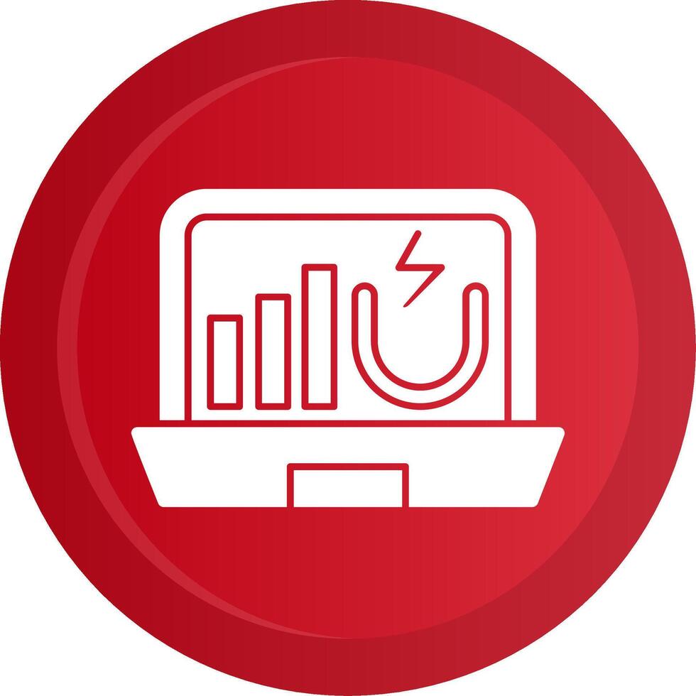 Inbound Marketing Glyph Gradient Button Icon vector