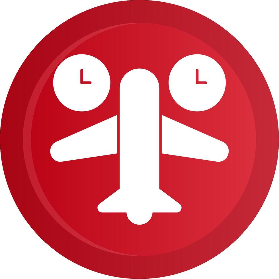 Jet Lag Glyph Gradient Button Icon vector