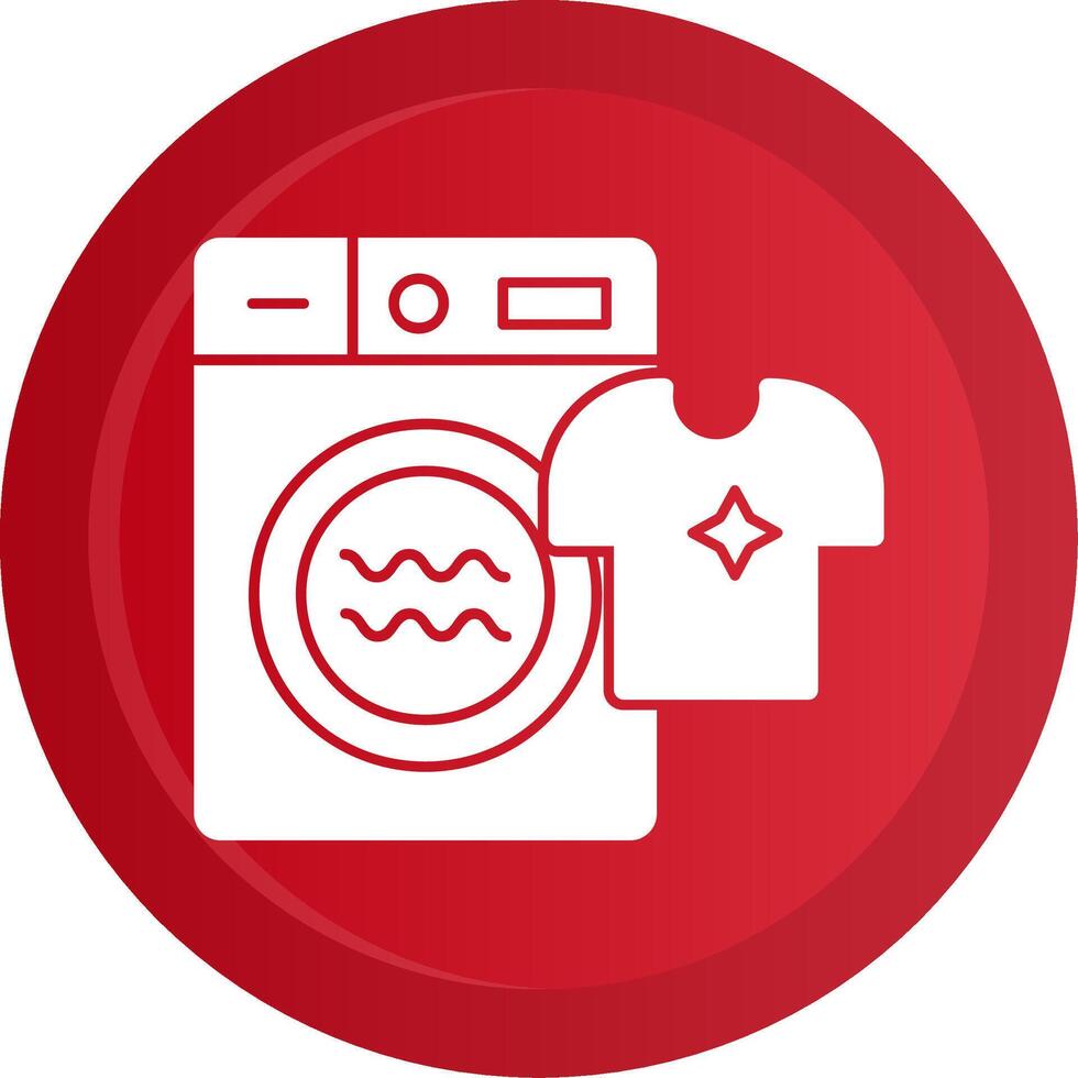 Laundry Glyph Gradient Button Icon vector