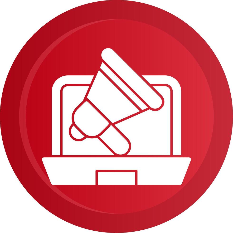 Online Advertising Glyph Gradient Button Icon vector