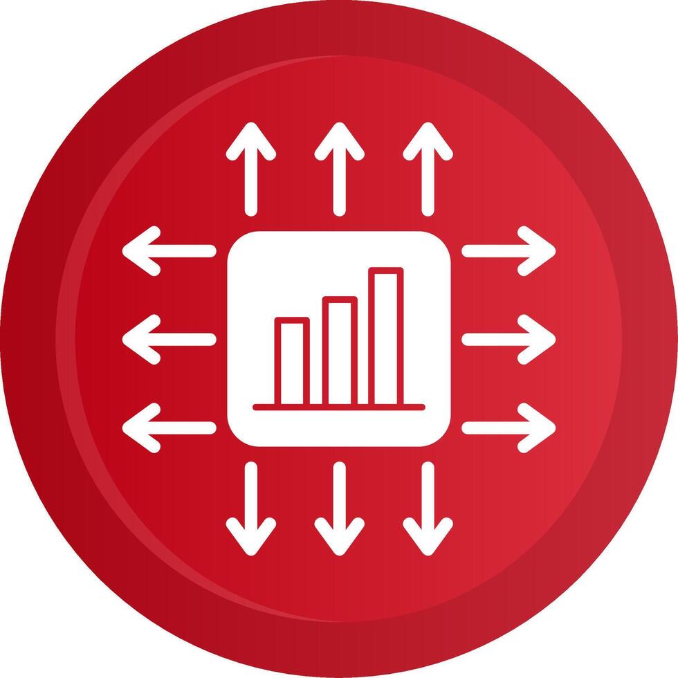 Performance Marketer Glyph Gradient Button Icon vector