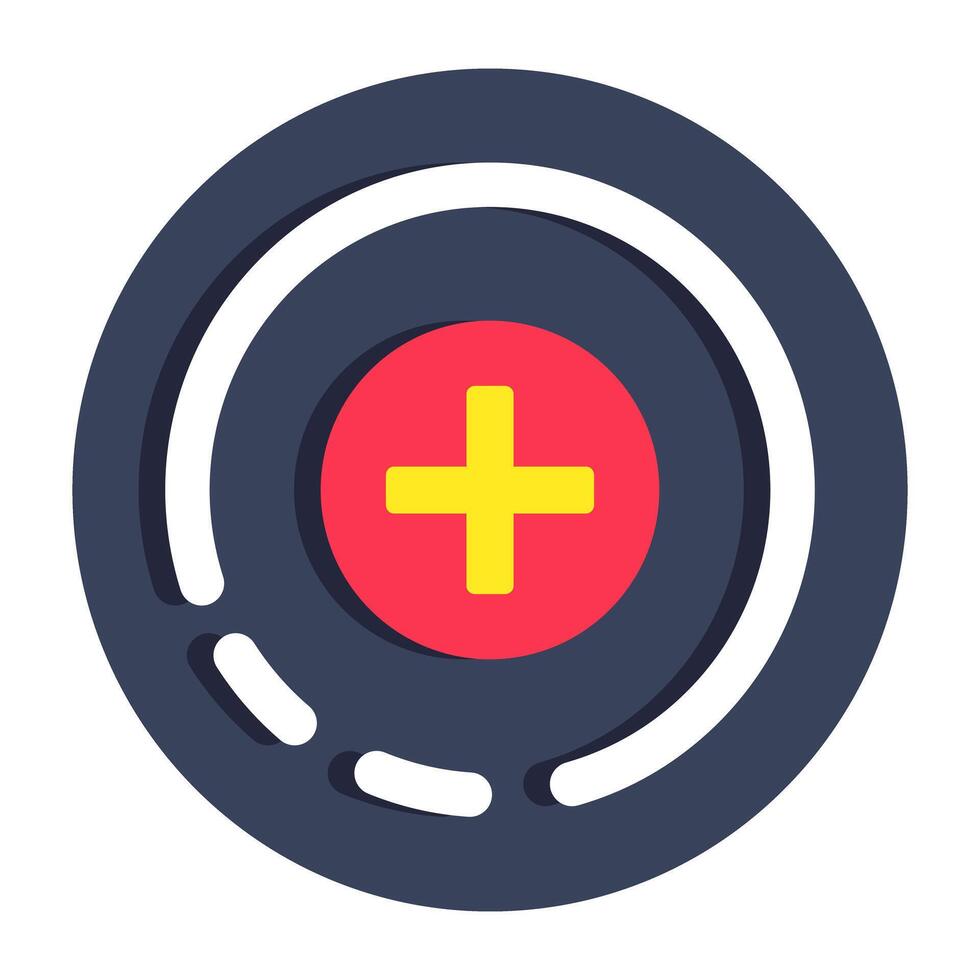 A unique design icon of plus sign vector
