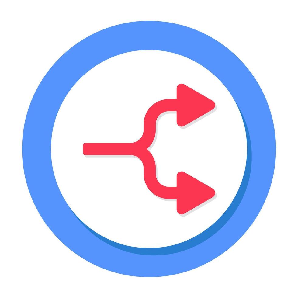 Modern style icon of direction arrow vector