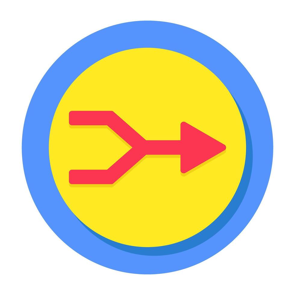 Modern style icon of direction arrow vector