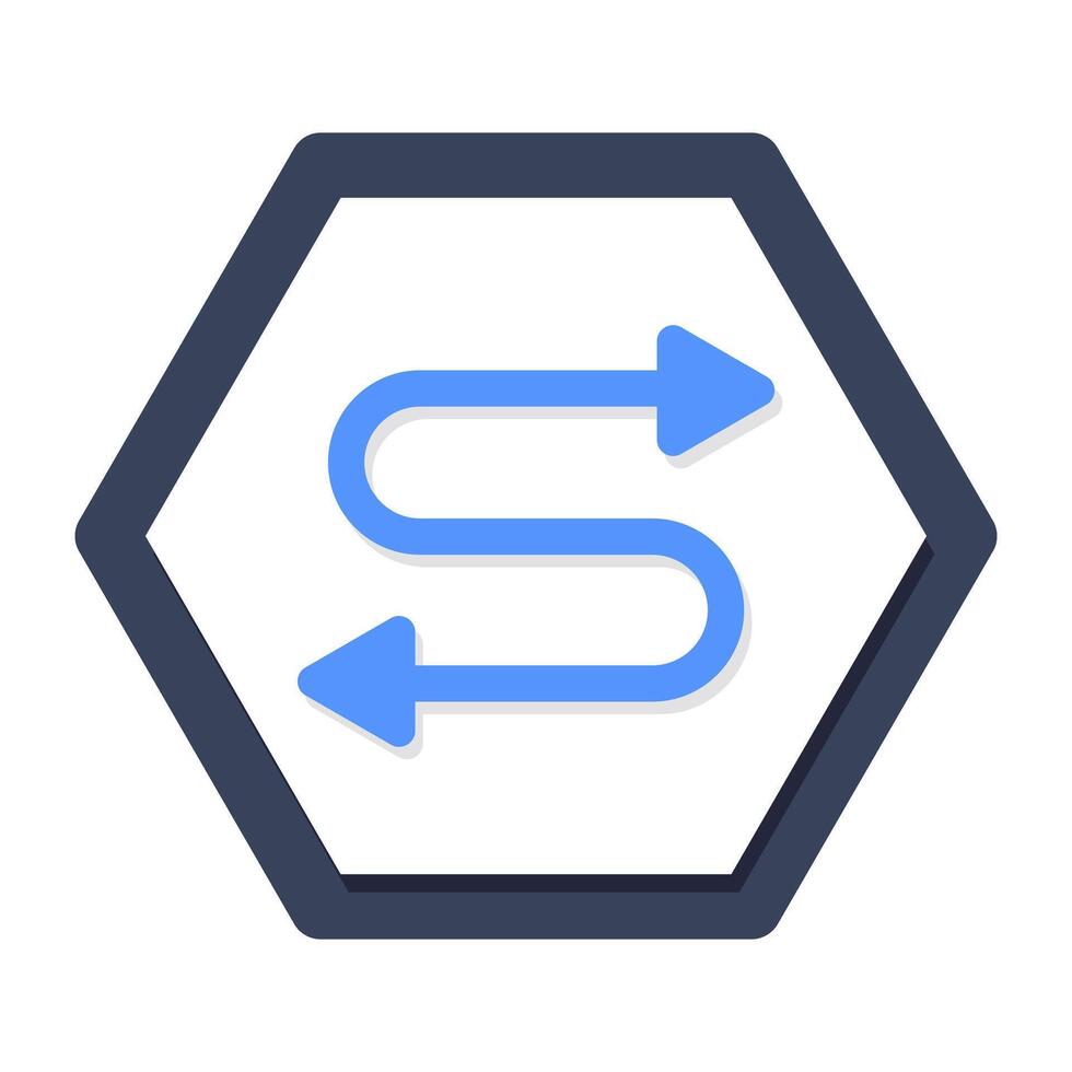 Modern style icon of direction arrow vector