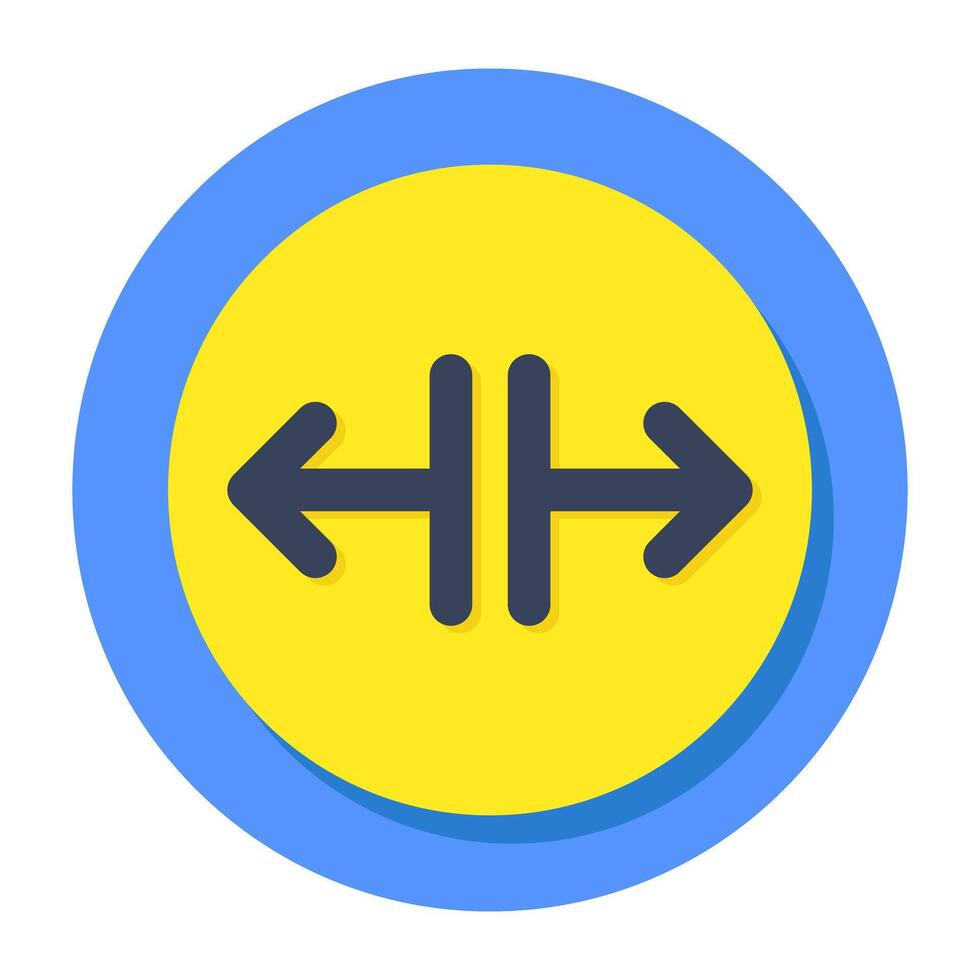 Editable design icon of opposite direction arrows vector
