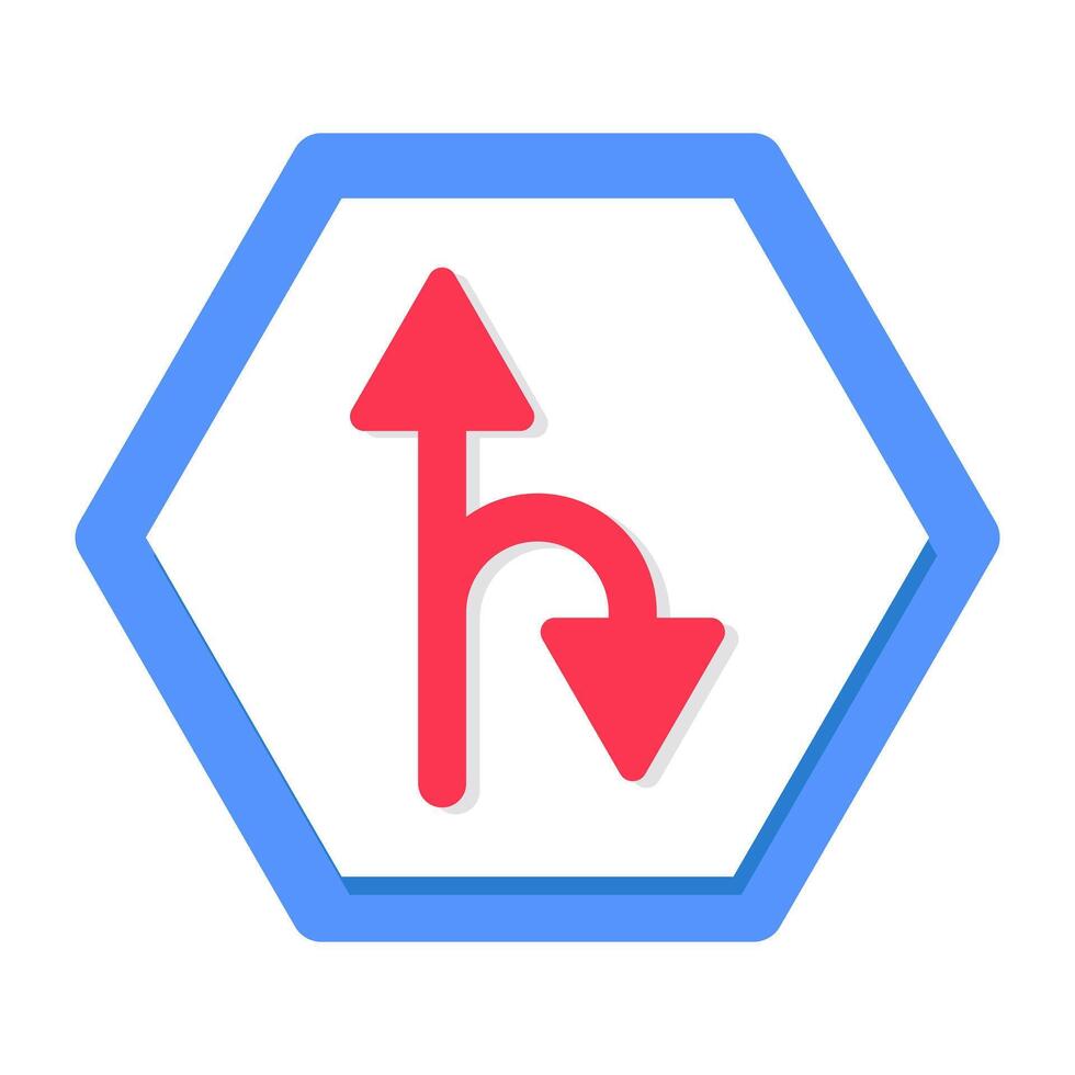 Modern style icon of direction arrow vector