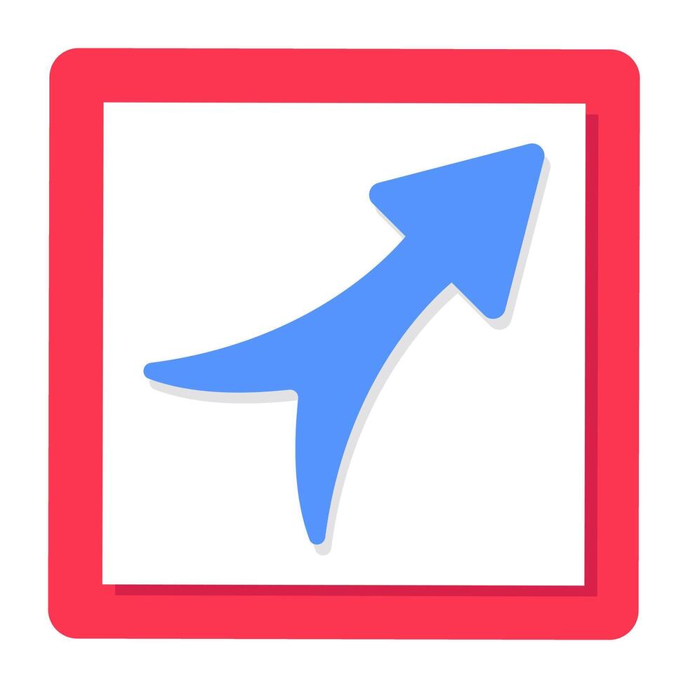 Modern style icon of direction arrow vector