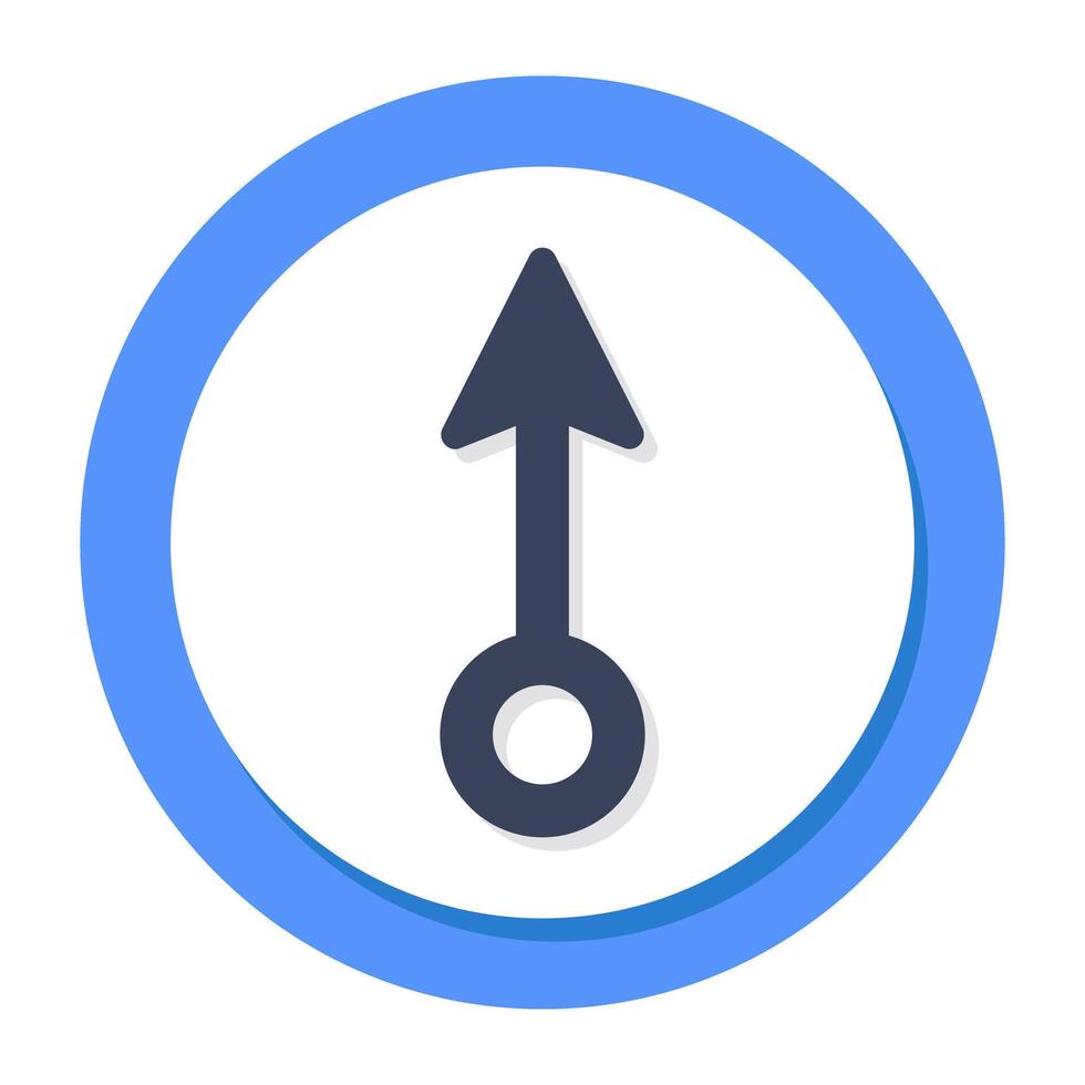 Modern style icon of direction arrow vector