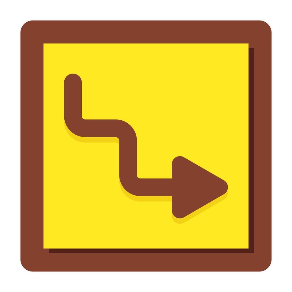 Modern style icon of direction arrow vector
