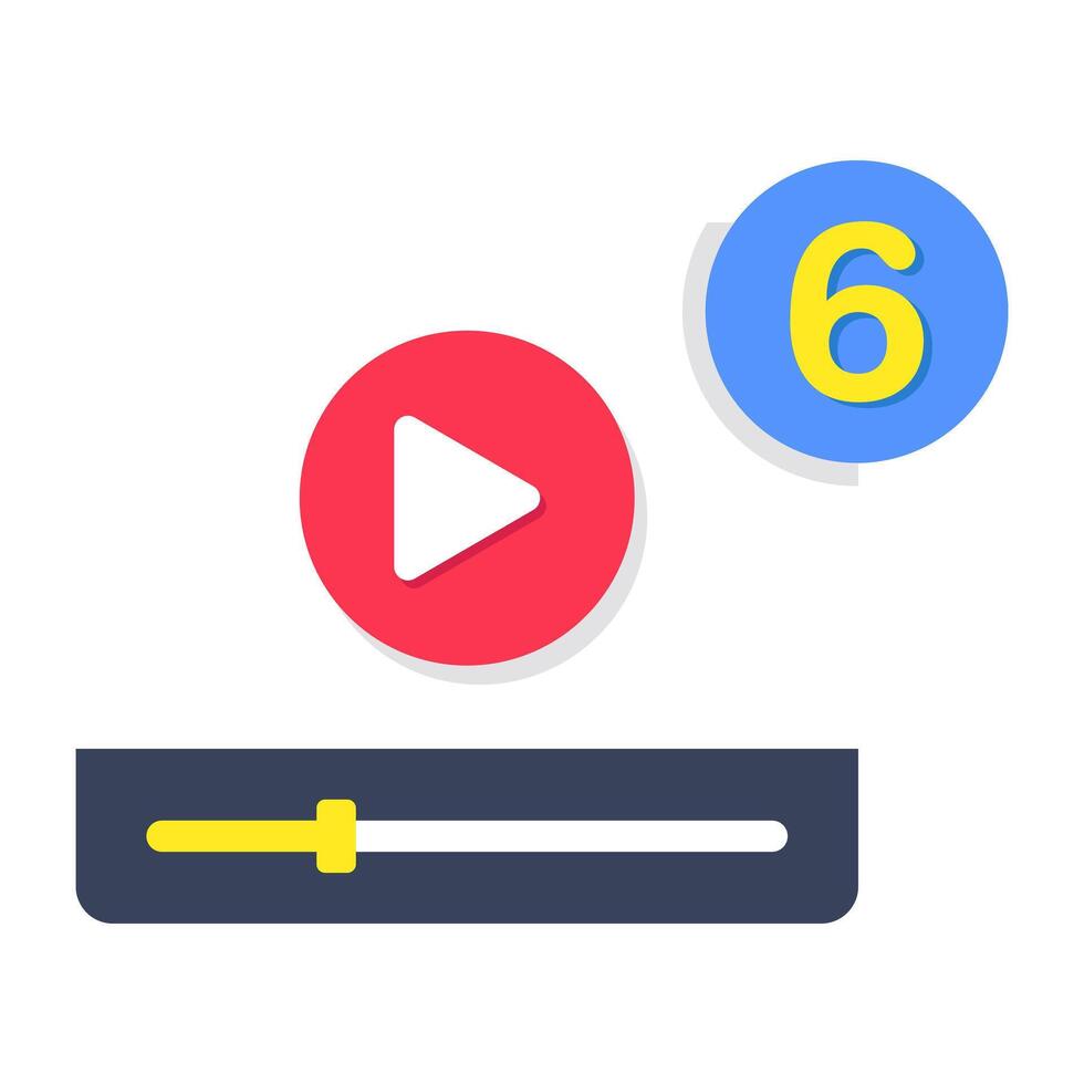 Unique design icon of play videos vector