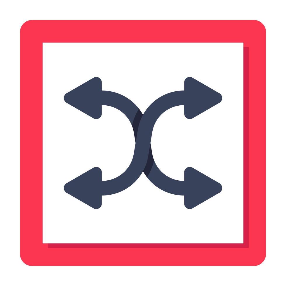 Modern style icon of direction arrow vector