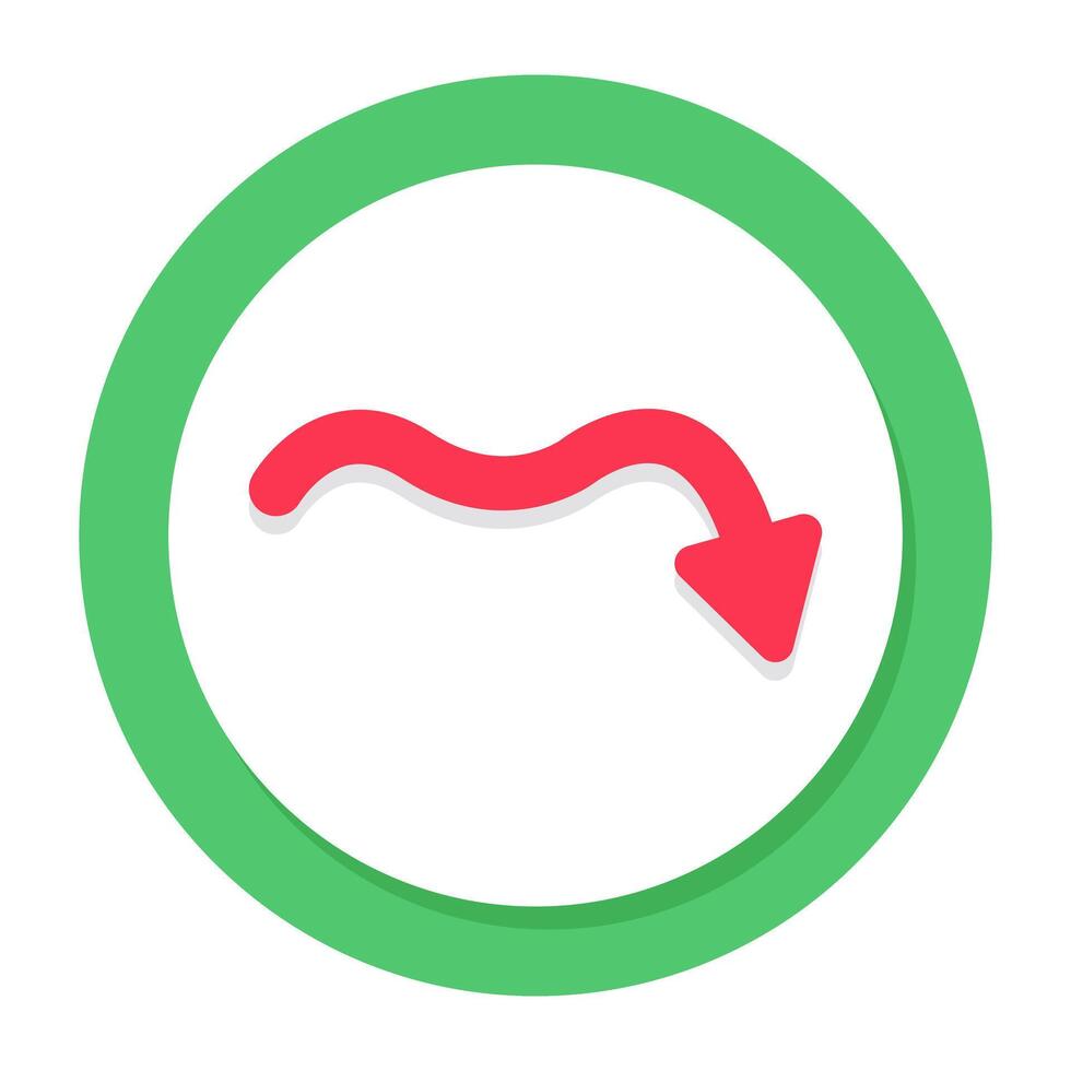 Modern style icon of direction arrow vector