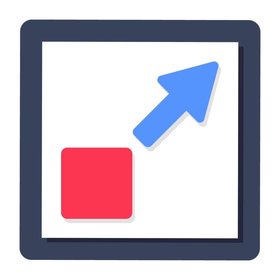 Modern style icon of direction arrow vector