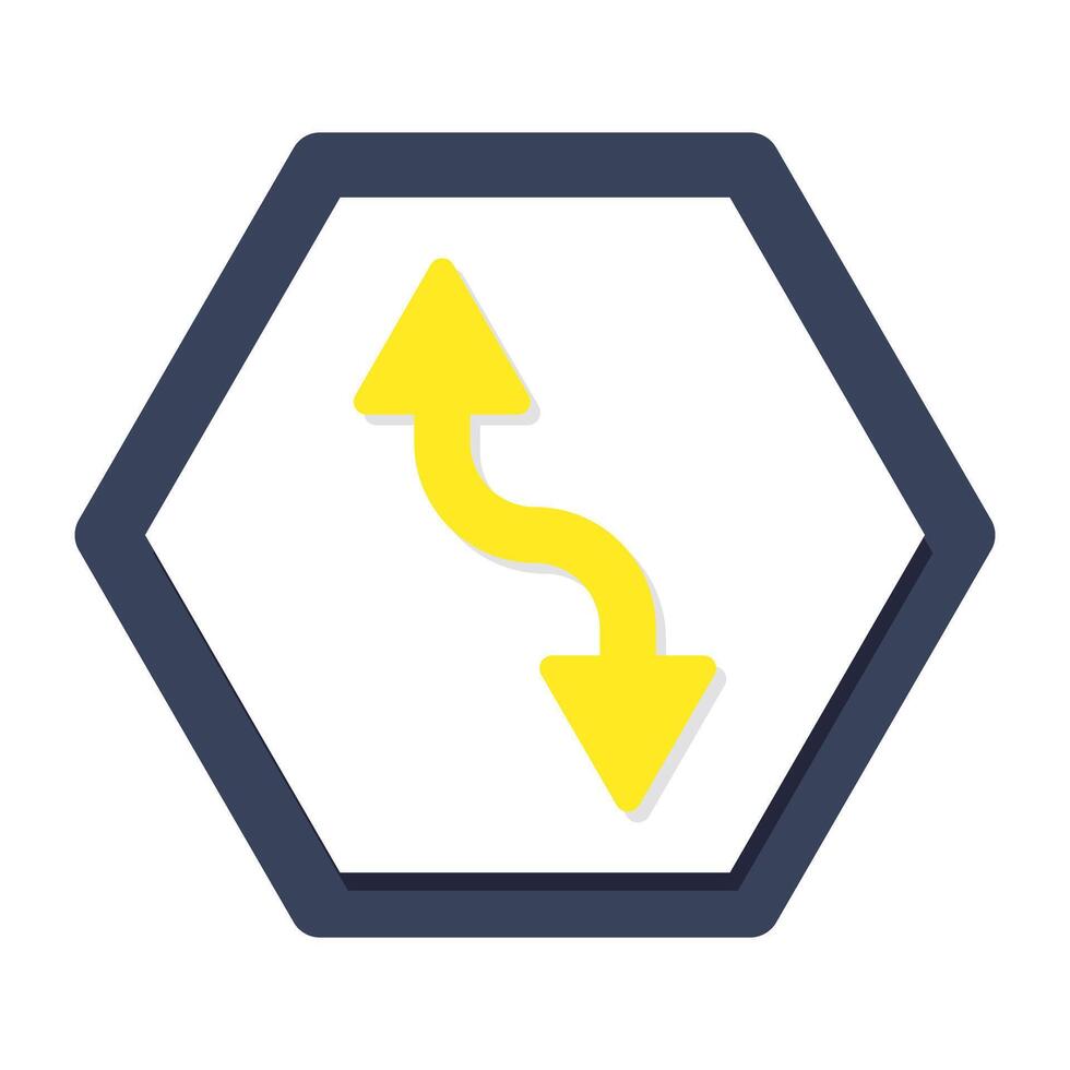 Modern style icon of direction arrow vector