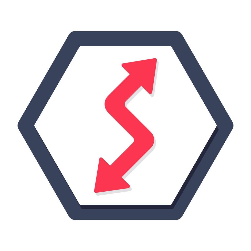 Modern style icon of direction arrow vector