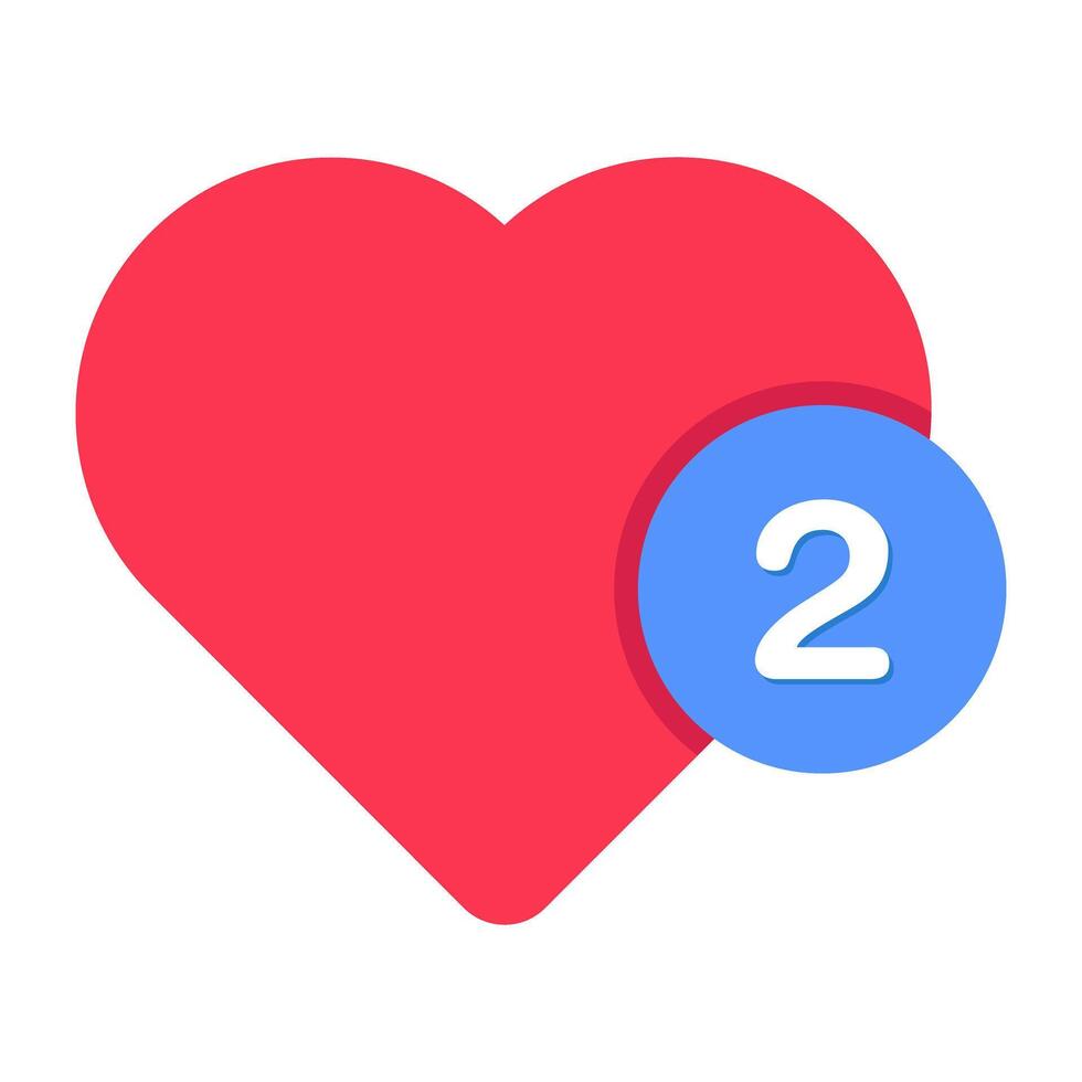 Vectors design of heart, flat icon