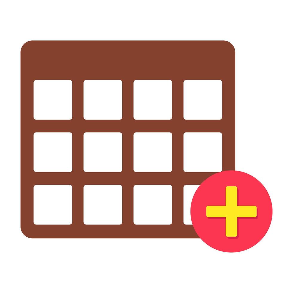 Trendy design icon of add schedule vector