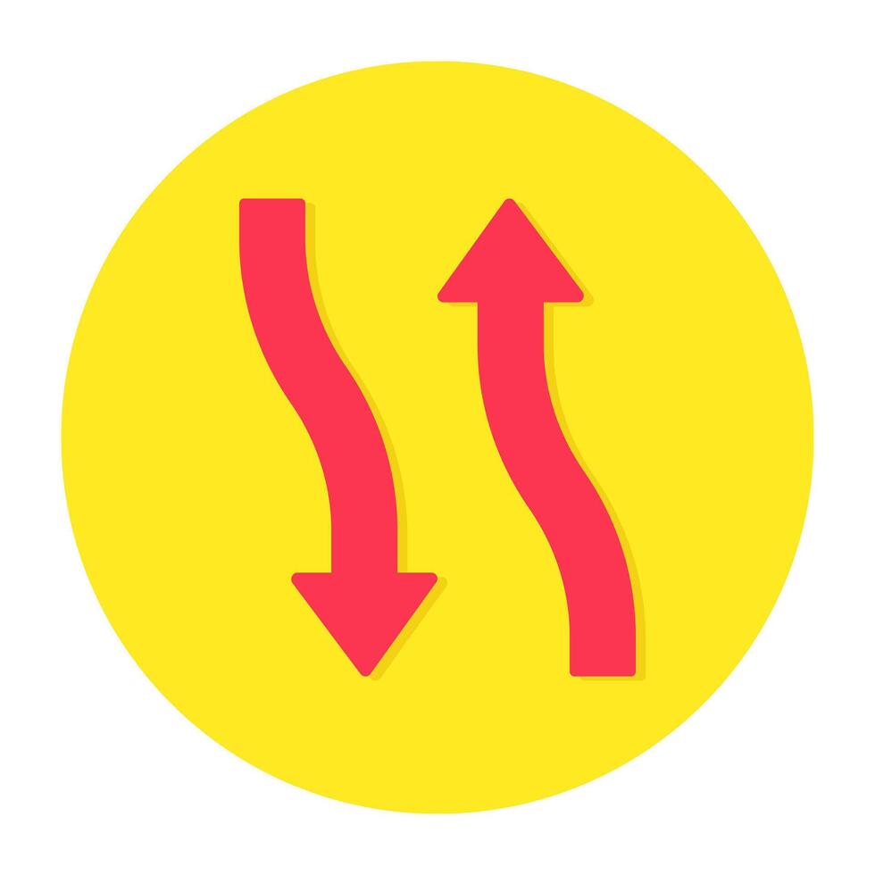 Modern style icon of direction arrow vector