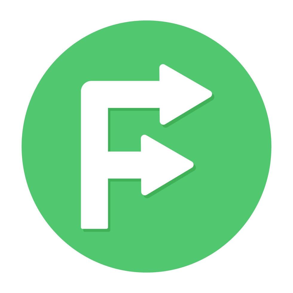 Modern style icon of direction arrow vector